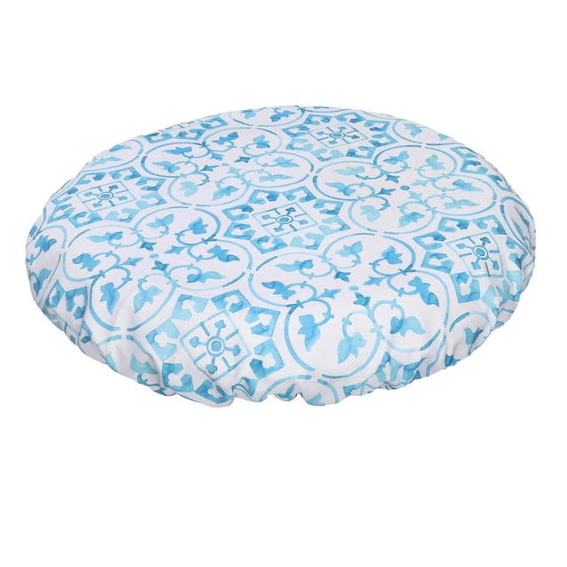 veasfak Nappe Ronde Imperméable Ajustée Protège-Tables Élastique 120cm Tailles 120cm Bleu