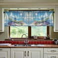 thumbnail image 3 of Yayeee Kitchen Curtains Tier Set of 2 Light Filtering 57"x36" Over Sink Window Panels, Crystal Ocean, 3 of 7