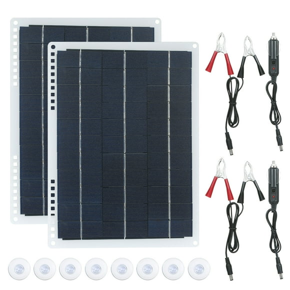 Mistaha 20W D C 12V Solar Panel Kit Set with Dual USB Interface & 1