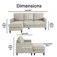 thumbnail image 3 of Serta Harmon Sectional - Ash Light Gray, 3 of 12