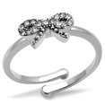 thumbnail image 1 of Alamode LO4041-8 Women Rhodium Brass Ring with Top Grade Crystal in Clear - Size 8, 1 of 1