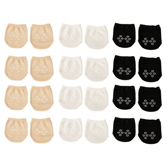 12 Pairs Women Toe Topper Socks Toe Liner Half Seamless Socks No Show Low Cut Socks for Women Girls