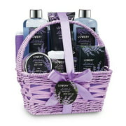 Home Spa Gift Basket - Lavender and Jasmine - 9pc Bath Set