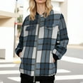 thumbnail image 2 of LSLJS Jacket for Women Zip up Mid Length Shackets Jackets Casual Plaid Print Jacket with Side Pockets Fall Outfits, S-2XL, 2 of 3