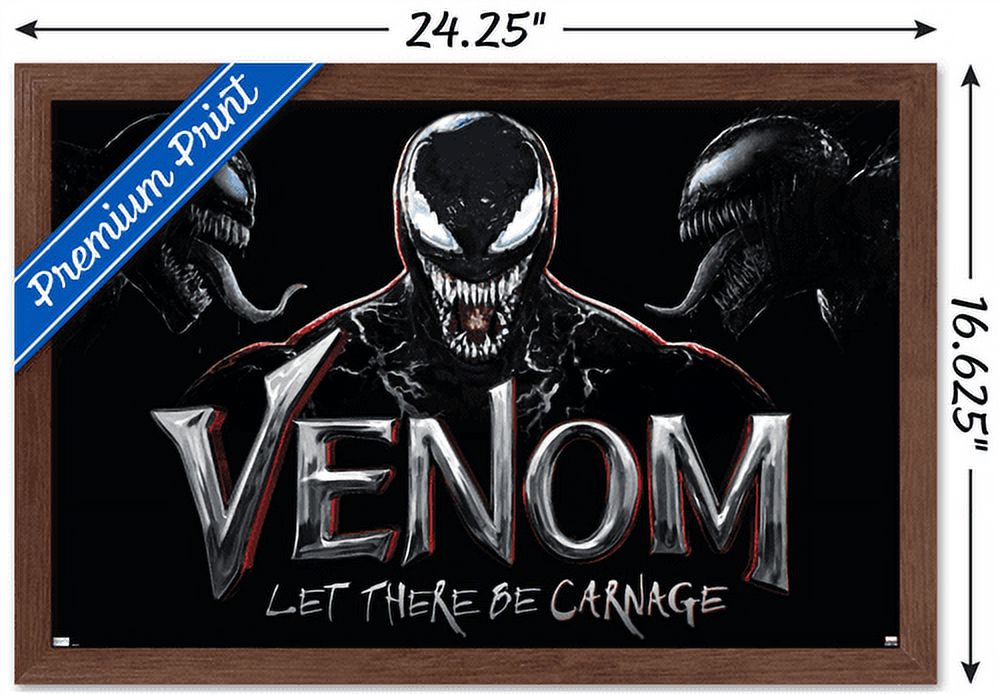 Marvel Venom: Let There be Carnage - Collage Wall Poster, 14.725" x 22.375", Framed
