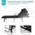 thumbnail image 3 of Kullavik Patio Lounge Chair Sets,All-Aluminum Outdoor Armchair Foldable Adjustable Backrest Chaise Lounge With Folding Table,Black, 3 of 7