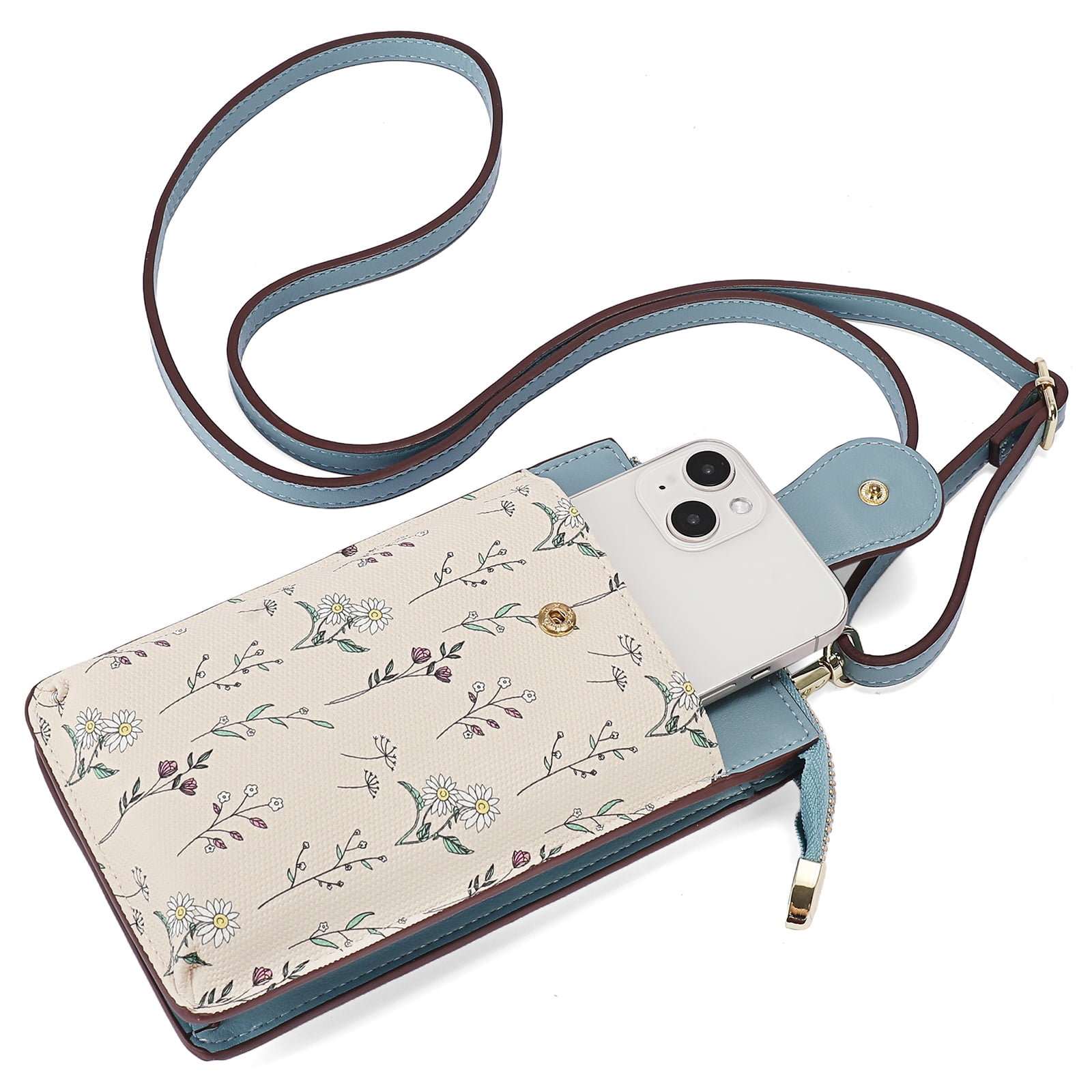 GAEKEAO Small Crossbody Bags for Women Leather Cell Phone Purse Bag Wallet with RFID Blocking Credit Card Slots