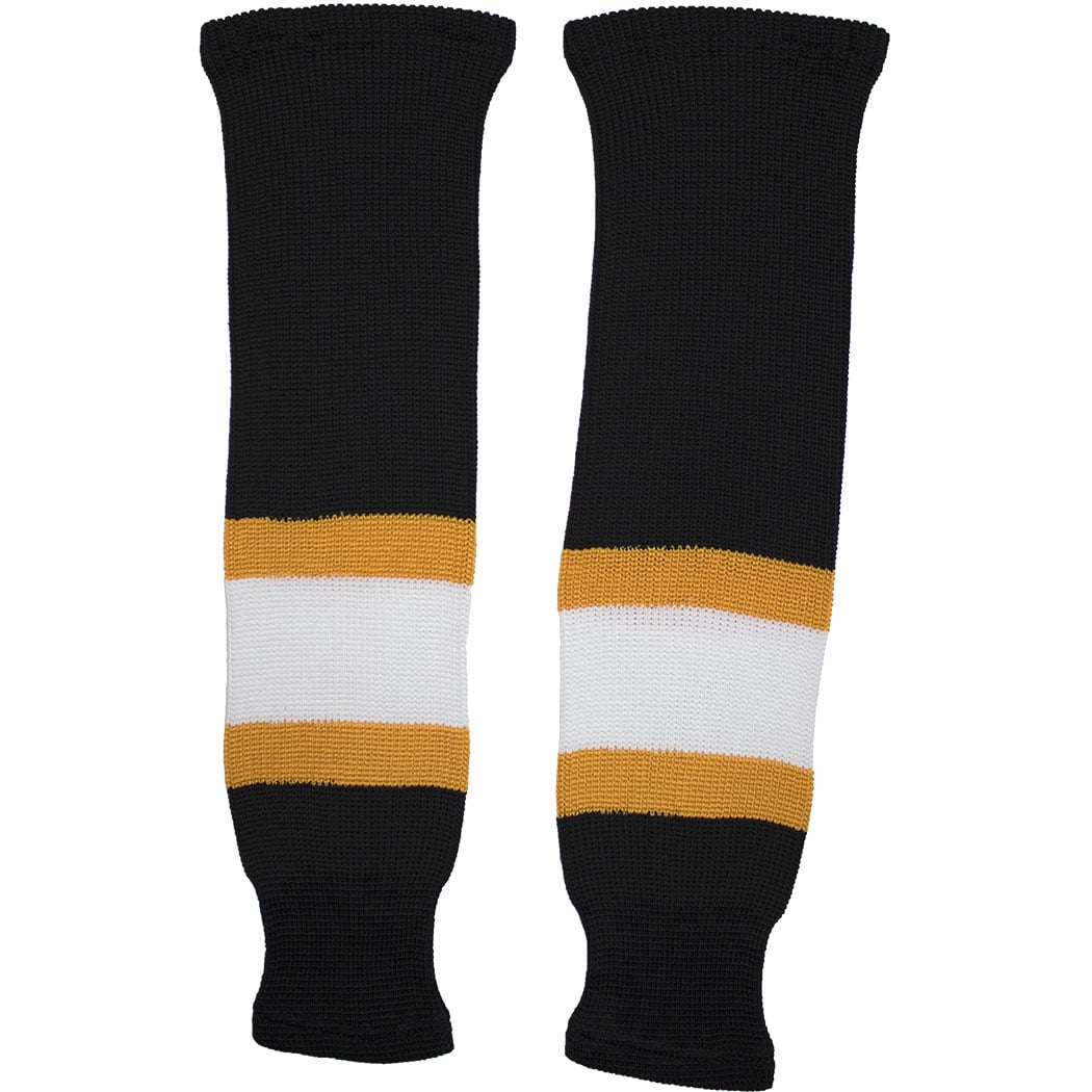 Boston Knit Hockey Socks (Black)