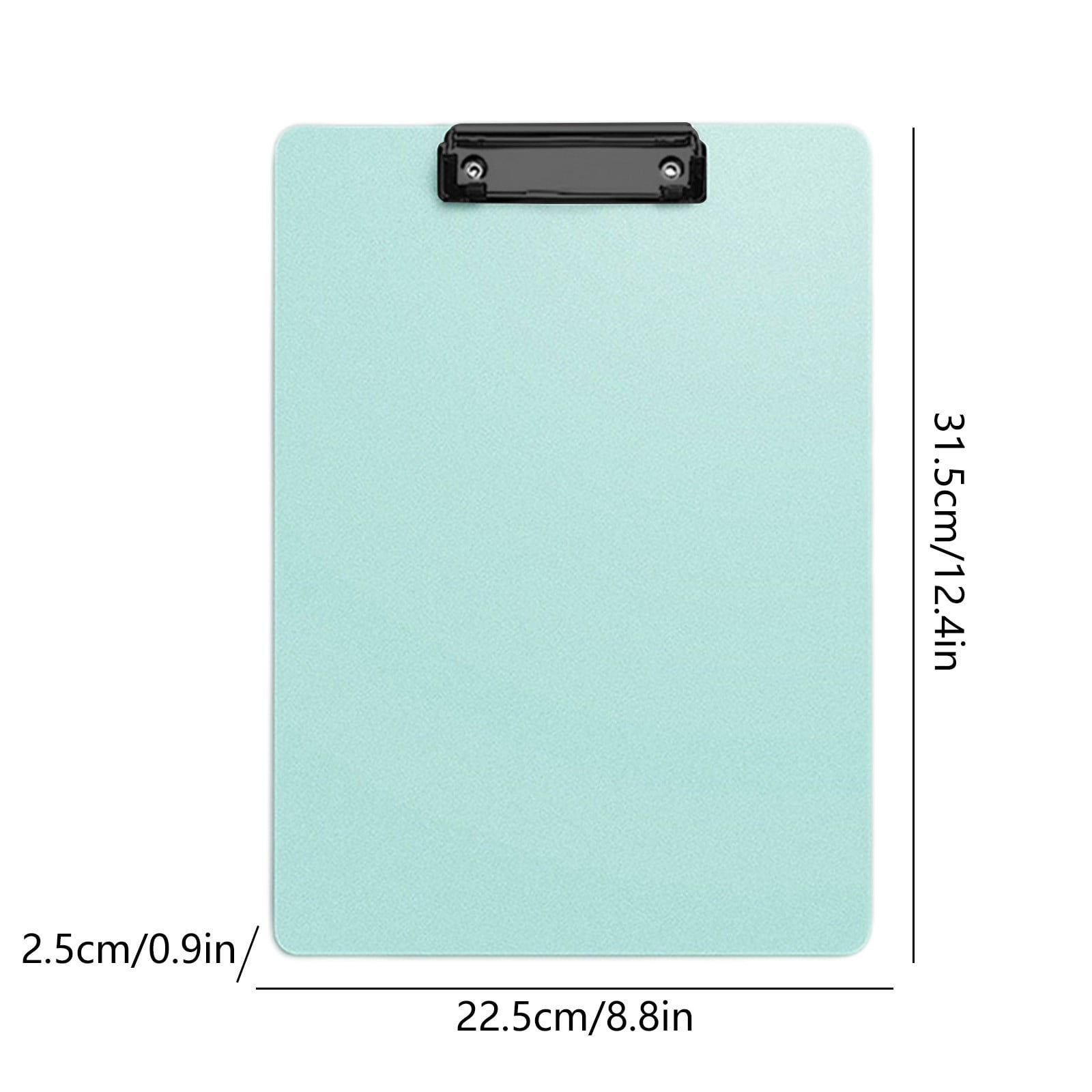 Bxaolu Plastic Clipboard, Holds 8.5 x 11 Sheets, 4 Pack Clipboards Folder for Office Supplies, Light Green