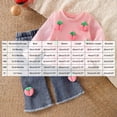 thumbnail image 3 of Leey-World Baby Girl Clothes Toddler Fall Winter Outfits Infant Clothing Set 6 9 12 18 24 Months 2T 3T Sweatshirt Jean Set Toddler Girls Casual Daily Wear, 3 of 9