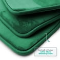 thumbnail image 5 of 2 Piece Premium Memory Foam Bathroom Mat Set - Absorbent Luxury Plush Non Slip Carpet for Tub Shower & Bath Room, Soft Floor Mats, Machine Washable - Set of 2 17x24 Inch Bath Rugs, Hunter Green, 5 of 6