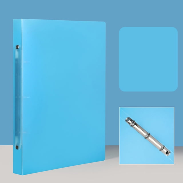 AKEGAMN Clearance! 3 Holes Round Ring View Plastic Cover Refillable Notebook Journal File Folder Loose Sheet Protector/DIY Scrapbooking/ Cover Protector 【PROTECTIVE DESIGN】 Notebook protector design