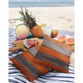 thumbnail image 3 of Pack of 2 Outdoor Pillow Covers, Rustic Farm Wood Orange Grey Brown Waterproof Square Throw Pillowcase Cushion Decorative Pillow Covers for Couch Patio Tent, 16x16 in, 3 of 6