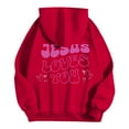 thumbnail image 4 of WEAIXIMIUNG Robe Sweat-Shirt pour Femmes Manches Courtes Sweat à Capuche Graphique Lettres Surdimensionné Pull Décontracté Manches Longues avec Poches, 4 of 6