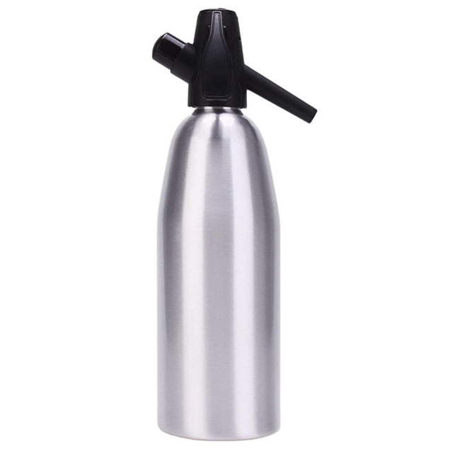 DOLITY Aluminum Alloy 1L Home Water Siphon Aluminium Sparkling Water Maker Aluminum Color