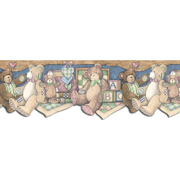 Animal Teddy Bear Wallpaper Border SU75922DC