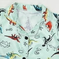 thumbnail image 7 of REDARER Boys Girls Dinosaur Print 2-Piece Satin Pajama Set Short Sleeve Button-Down Sleepwear & Loungewear,5-6 Years, 7 of 7