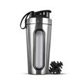 thumbnail image 2 of 2X Shaker Bottles for Protein Mixes Stainless Steel Protein Shaker Not Stays Cold/Hot,Visible Window Metal Shaker Cups-A, 2 of 3