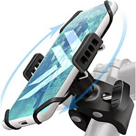 E Tronic Edge Bike Phone Mount - Rotating Cell Phone Holder for Bicycle