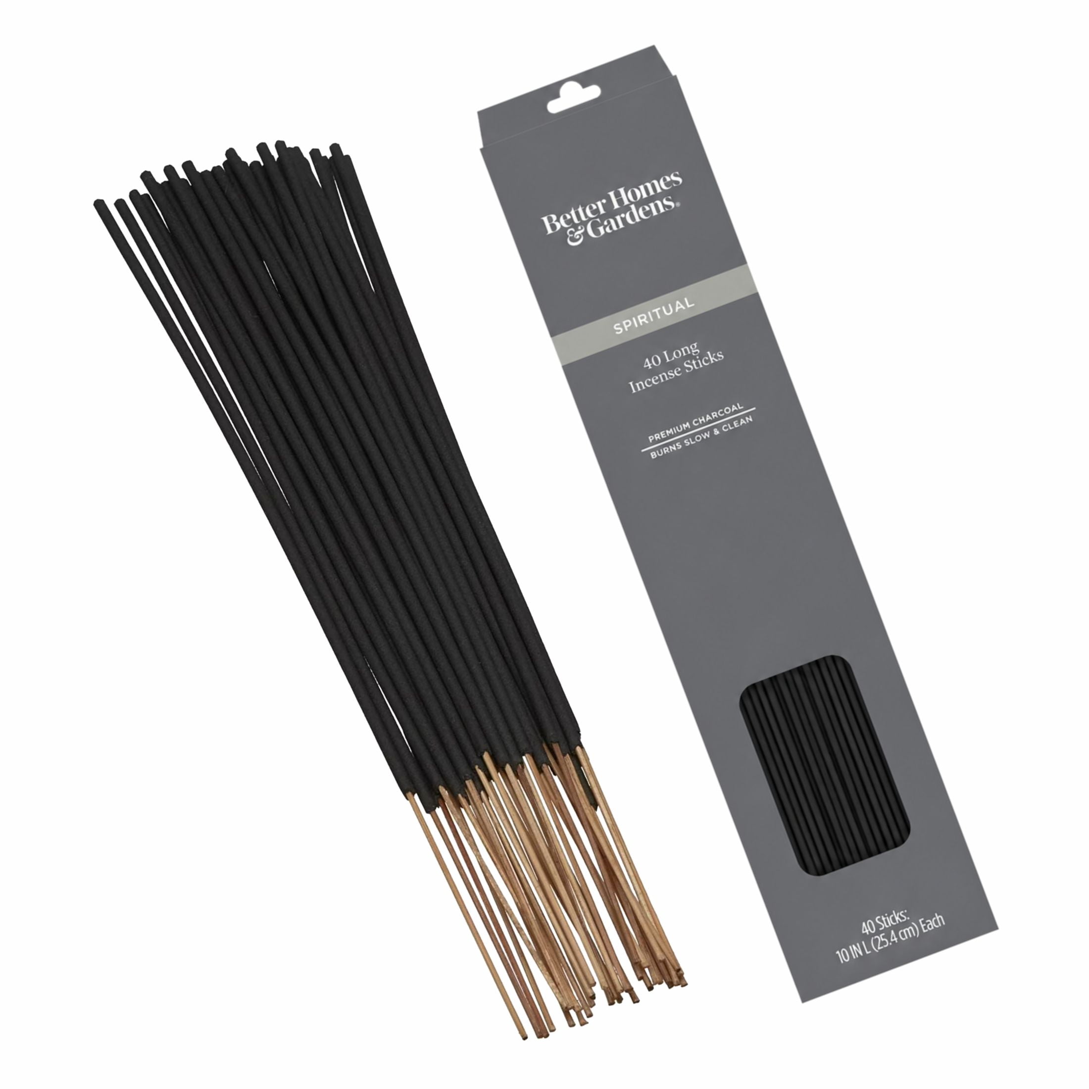 (3 pack) Better Homes & Gardens 10” Premium Charcoal Incense Sticks, Spiritual, 40 Pack