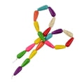 thumbnail image 3 of 15 Pulgadas Spacer Sueltas Turquesa Multicolor DIY Joyería de Manera, 3 of 5
