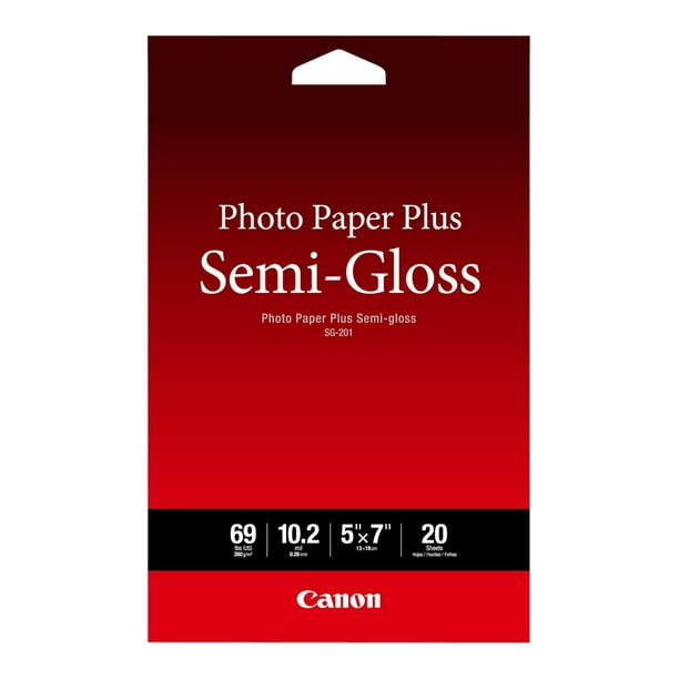 Papel fotográfico Canon Photo Paper Plus semibrillante A5 (20 hojas)