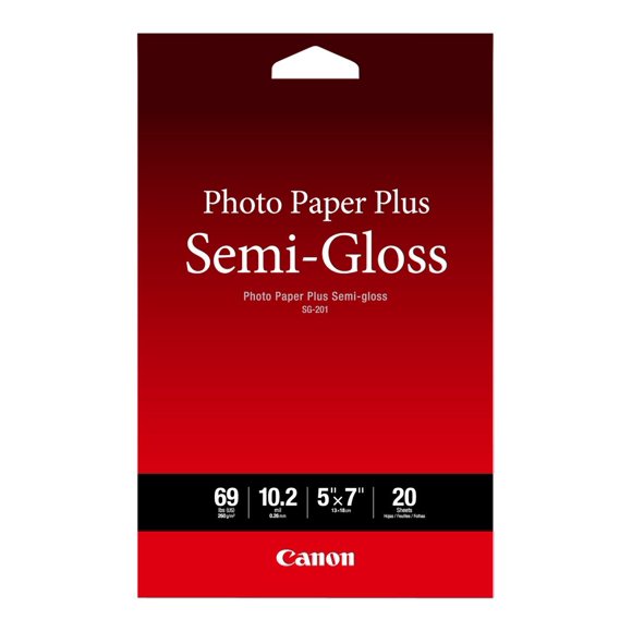Papel fotográfico Canon Photo Paper Plus semibrillante A5 (20 hojas)