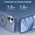 thumbnail image 3 of BENTOBEN Case for iPhone 17 Compatible with Mag-Safe 6.3" Metal Frame Slim Tpu Matte Shockproof Protective Cover Blue, 3 of 7