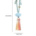thumbnail image 3 of Ankereame Pink Car Rearview Mirror Charm - Woven Plastic Interior Decoration, Meaningful Pendant for Car Interior, Easy to Hang, Doesn't Block View, 3 of 6