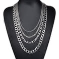thumbnail image 7 of SAYFUT 27.5 Inch Stainless Steel Silver Tone Chain Cuban Curb Mens Necklace 3/ 5/ 7/ 9/ 11mm, 7 of 7