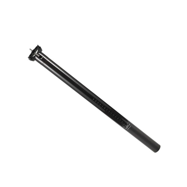 Poste de asiento de suspensión para bicicleta Unique Bargains 34.9x550mm negro brillante de fibra de carbono