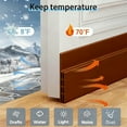 thumbnail image 2 of UHIAGREE 2 Rolls Under Door Draft Stopper,39" Rubber Adhesive Weather Stripping Door Seal(Brown), 2 of 7