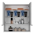 thumbnail image 5 of DUOSONG Ozark 24" Medicine Cabinet With Mirror, One Shelf White Engineered Wood Bath & Faucets Bathroom Storage, 5 of 6
