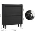 thumbnail image 2 of Historyli Shoe Storage Cabinet, with Adjustable Shelves, Hidden Shoe Organizer, with 3 Flip Drawers, Black, 2 of 7