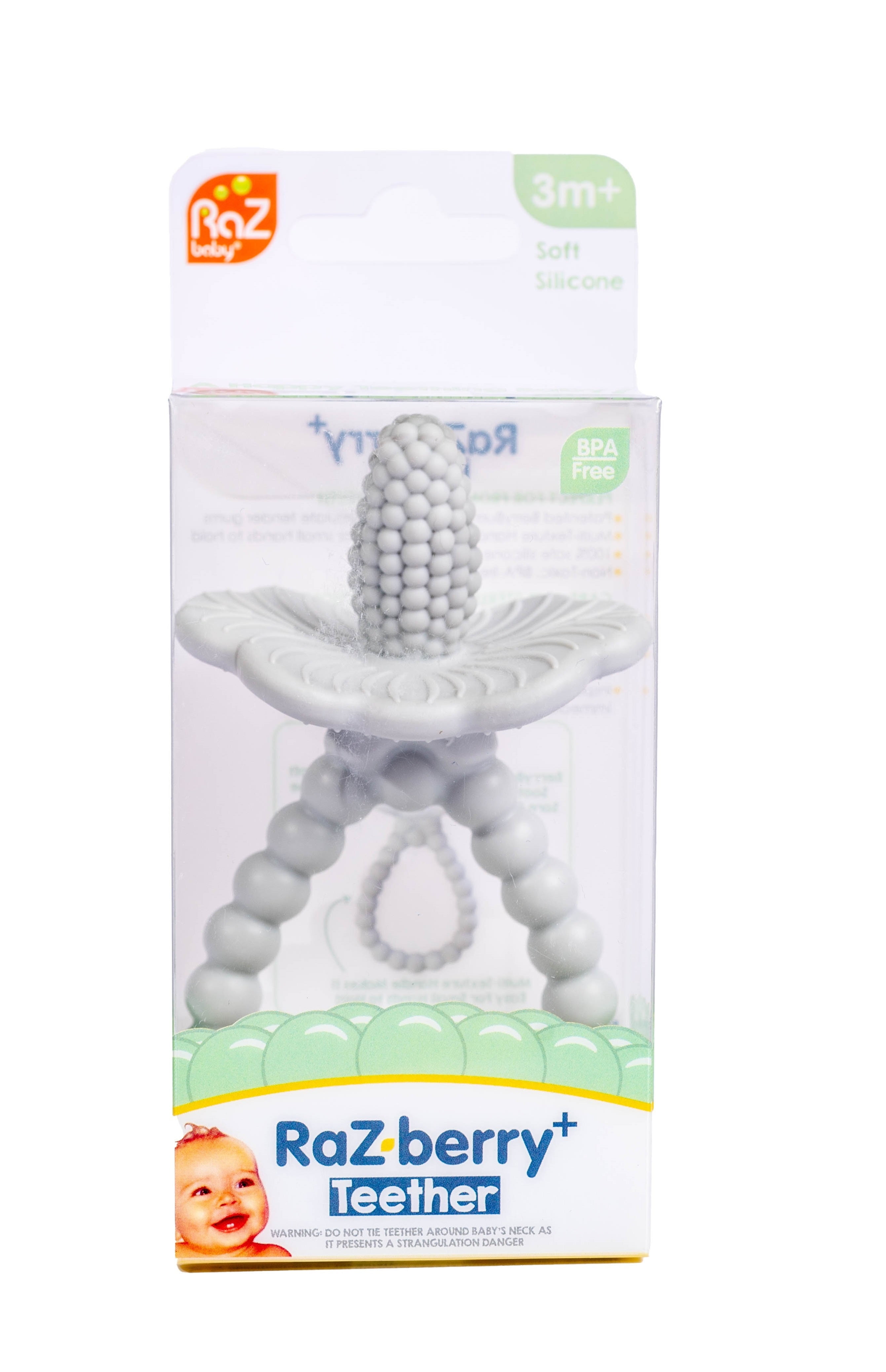 RaZbaby RaZberry Teether Plus 3m BPA Free Easy to Hold