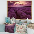 thumbnail image 3 of Designart Sunrise & Dramatic Clouds Over Lavender Field III FLOAT FRAME WALL ART, 3 of 4