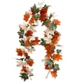 thumbnail image 1 of MYG Artificial Maple Leaves Fall Leaf Garland Hanging Vines for Home Fireplace Party, 1 of 6