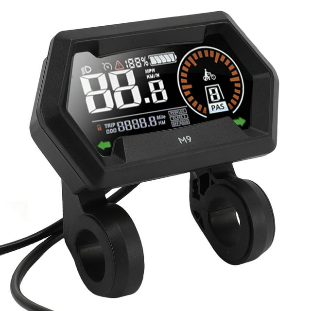 Medidor De Pantalla LCD Para Bicicleta Eléctrica, Conexión Estable, Visibilidad Clara, Panel De Control LCD Para Bicicleta Eléctrica Con Conector Impermeabilizante De 5 Núcleos