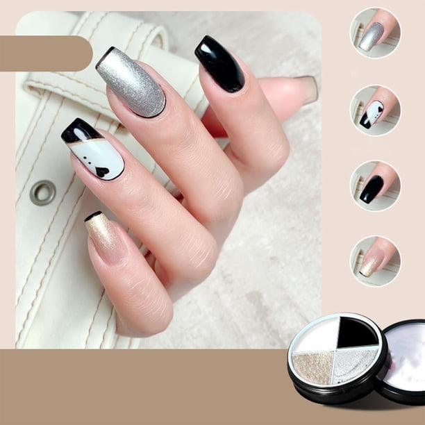 Gel de pegamento para de uñas quatre en un 4 Crema suave Estuche popular sólido de uñas Puede texturizar Pegamento de uñas para mani 08 shamjiam Pegamento para esmalte de uñas