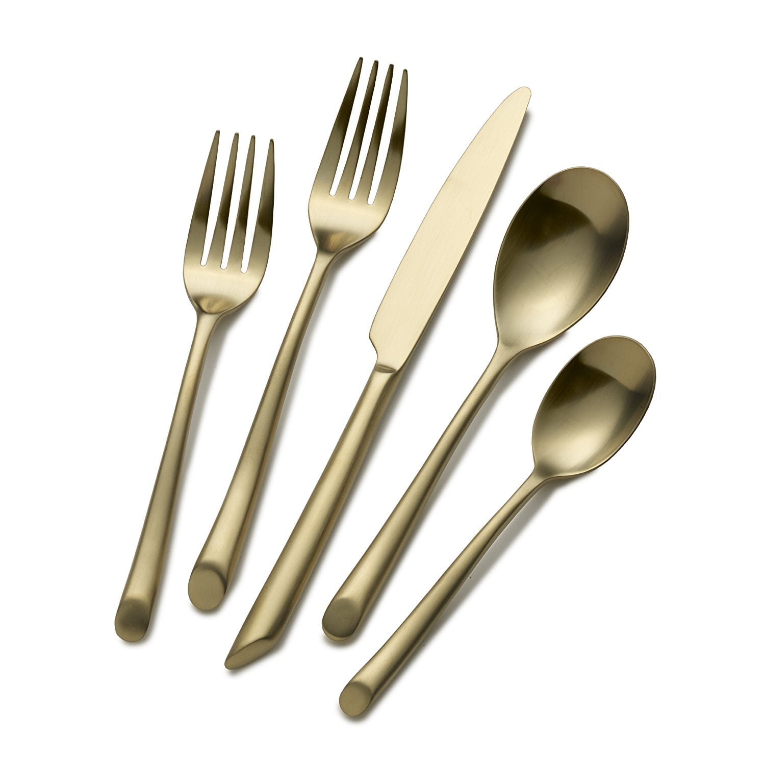 Towle Living Wave 20Piece 24K Gold Plated Stainless Steel Flatware Set, Service for 4 Walmart