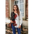 thumbnail image 4 of Zeagoo Casual Long Sleeve Shirts for Women Boho Floral Blouse V Neck Work Tunic Tops Daily Wear, 4 of 6