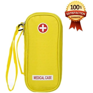 EpiPen Carry Case With Carabiner - Red Velour Holder Bag For 1 Epinephrine Pen, Travel, Sports, Emergency