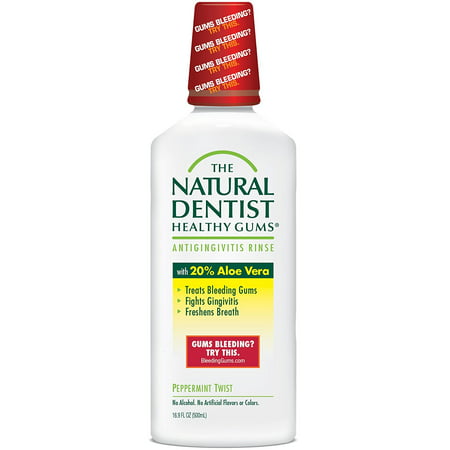 The Healthy Gums Antigingivitis Mouthwash to Prevent and Treat Bleeding Gums and Fight the Gum Disease Gingivitis - Peppermint Twist flavor, The Natural Dentist.., By Natural
