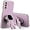 Purple, variant on Compatible with Samsung A15 5g Case with Plating Creative Astronaut Cartoon Holder Pink, Samsung Galaxy A15 Phone Case Silicone Shockproof Stand Soft TPU Protective Slim Cover (Blue)