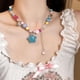 thumbnail image 1 of Collar de estrella de cuentas de colores con meteorito de caramelo, accesorios de diseño de nicho para mujer, cadena de clavícula de Spice Girl dulce y fresca, 1 of 3