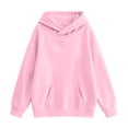 thumbnail image 7 of Wilark Girls Oversized Hoodies Sweatshirts with Pockets Size 5-14, Pullover Casual Fleece Warm Long Sleeve Kids Fall Winter Tops Pink, 7 of 7
