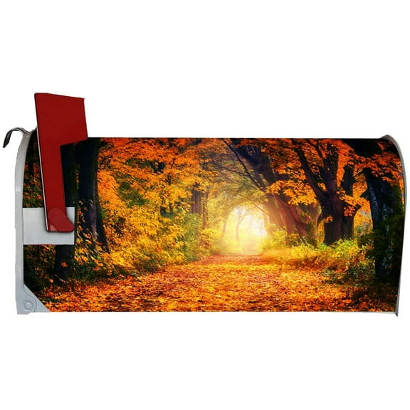 VWAQ Autumn Mailbox Covers Magnetic Fall Forest Decorative Mailbox Wraps - MBM34