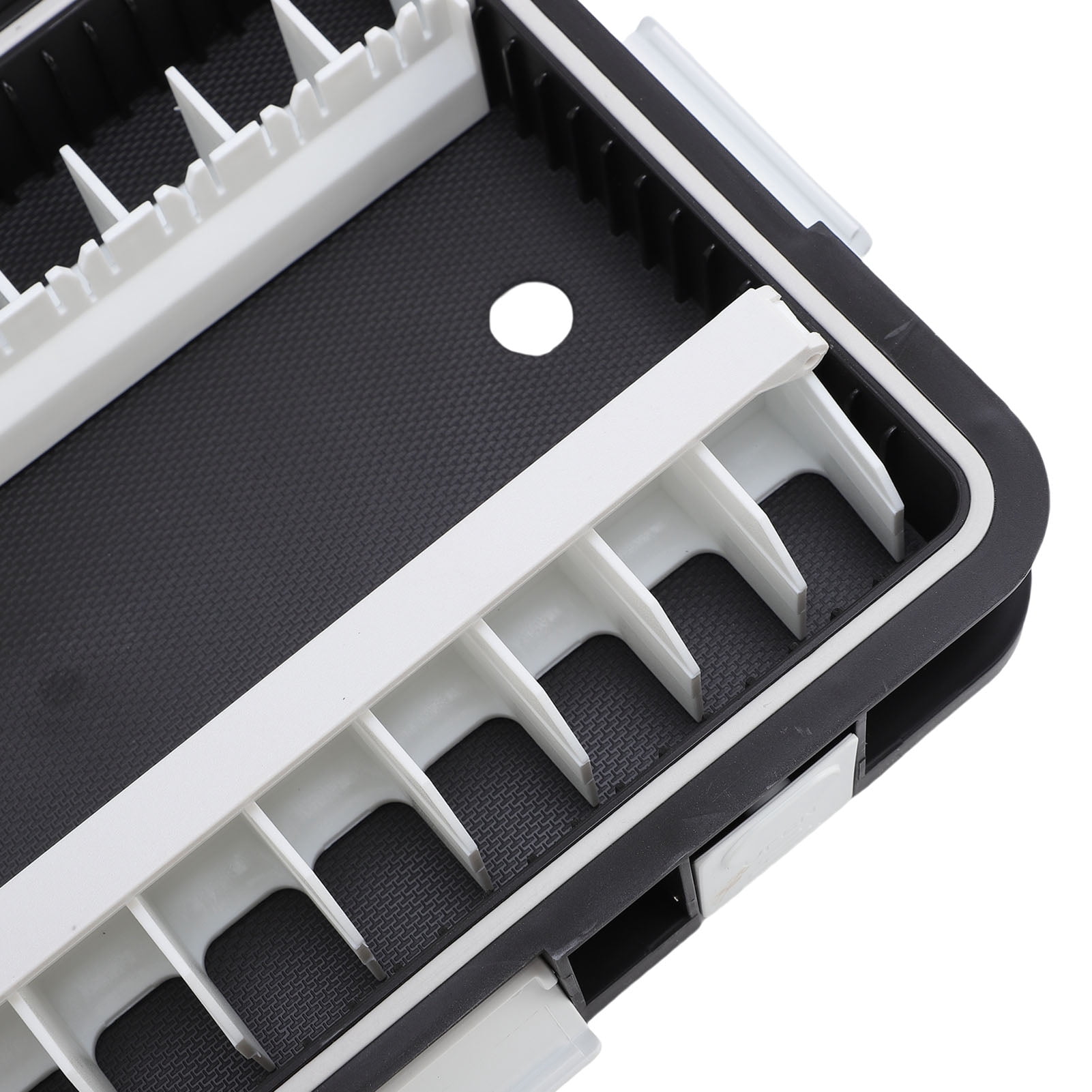 Suodoka Squid Jig Hook Storage Case Container ABS Plastic Lid Squid Bait Lure Organizer Tackle Box for Sea Fishing, 9.4 inches / 24 cm, Transparent Design