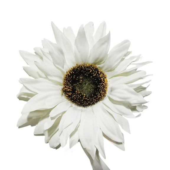 Koadzawe Silk White Sunflowers Artificial Flowers Long Stem Sunflowers Fake Flowers 1Pcs Faux Vintage Fall Sunflowers Bouquet Bulk For Home Wedding Birthday Party Centerpieces Decorations