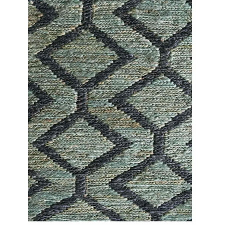 Rugsotic Carpets Hand Knotted Sumak Jute 8 X10 Oriental Eco Rugsotic Carpets Hand Knotted Sumak Jute 8 X10 Oriental Eco Friendly Natural Area Rug Green Charcoal J00018